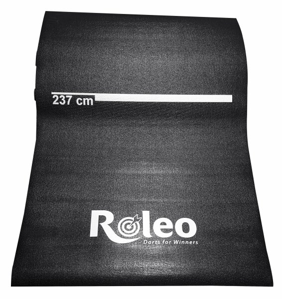 Roleo Dartmatte Teppich rutschfest schwarz mit Abstandsmarkierung