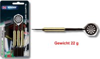 Steeldart Pfeile Winmau Broadside Brass 22 g - 3er Set