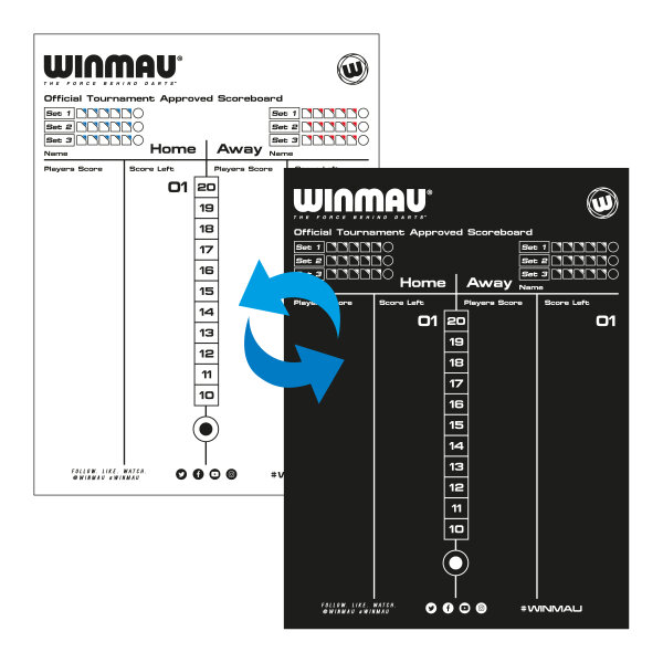 Winmau Dart Scoreboard Zähltafel