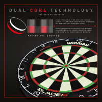 Winmau Dartscheibe Dartboard Bristle Board Blade 6 DUAL CORE
