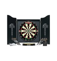 Winmau Set Dartkabinett + Dartscheibe + 2 Satz Pfeile +...