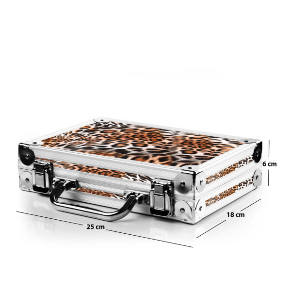 Dartkoffer Luxus in Leopard Optik